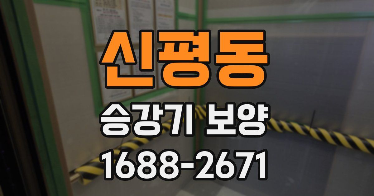 신평동 승강기 보양