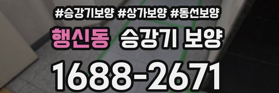 행신동 승강기 보양