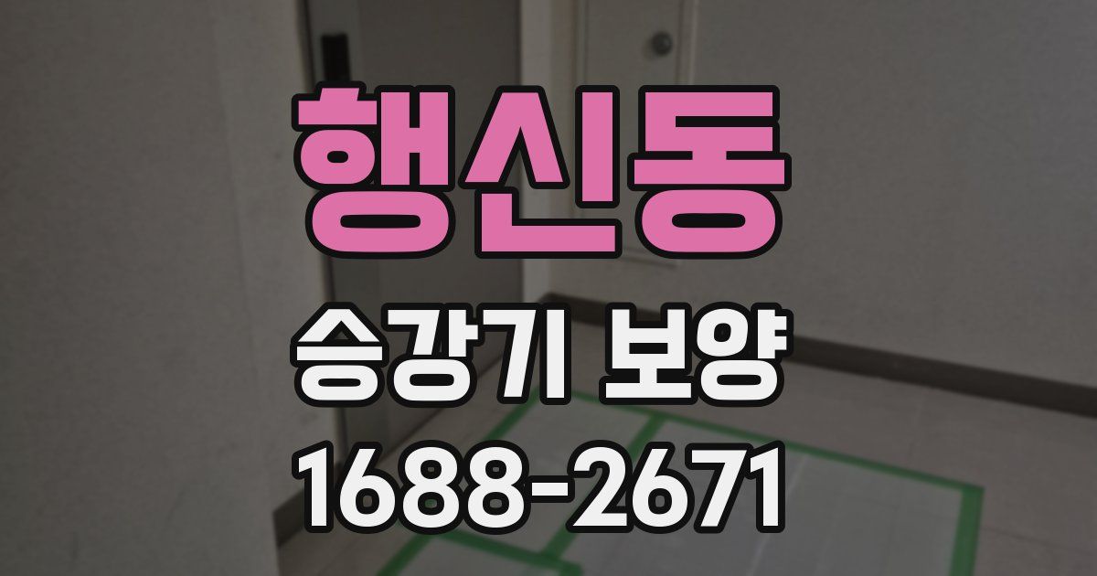 행신동 승강기 보양