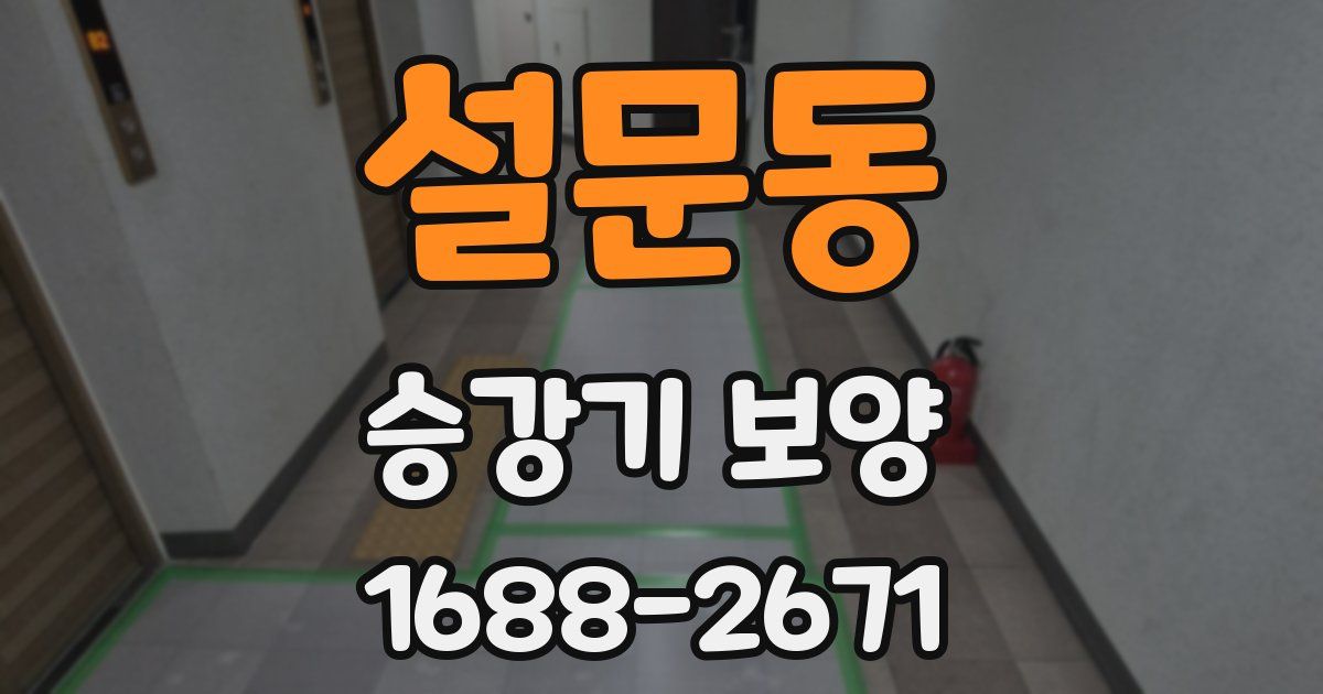 설문동 승강기 보양