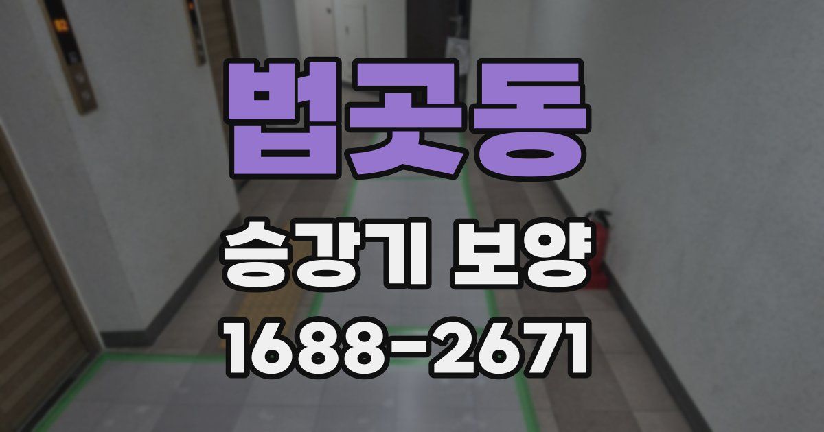 법곳동 승강기 보양