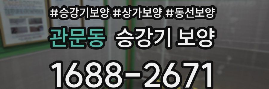 관문동 승강기 보양
