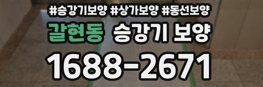 갈현동 승강기 보양