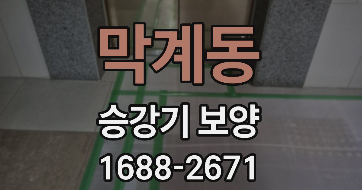 막계동 승강기 보양