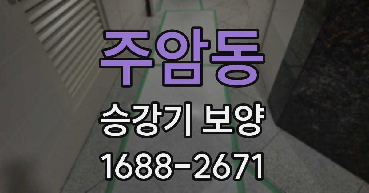 주암동 승강기 보양