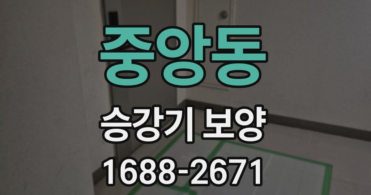 중앙동 승강기 보양