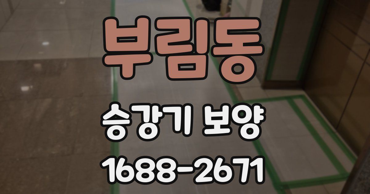 부림동 승강기 보양