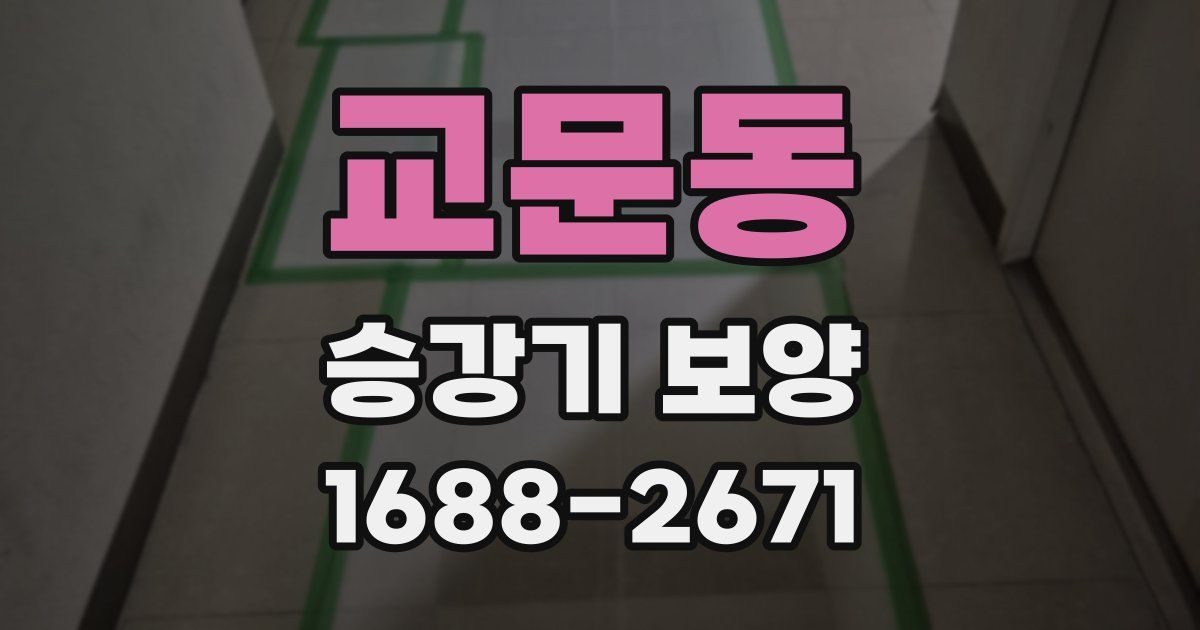 교문동 승강기 보양