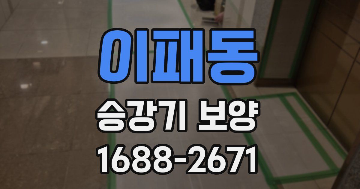 이패동 승강기 보양