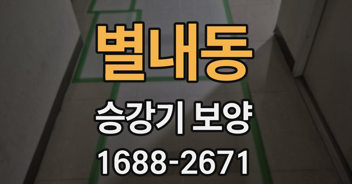 별내동 승강기 보양