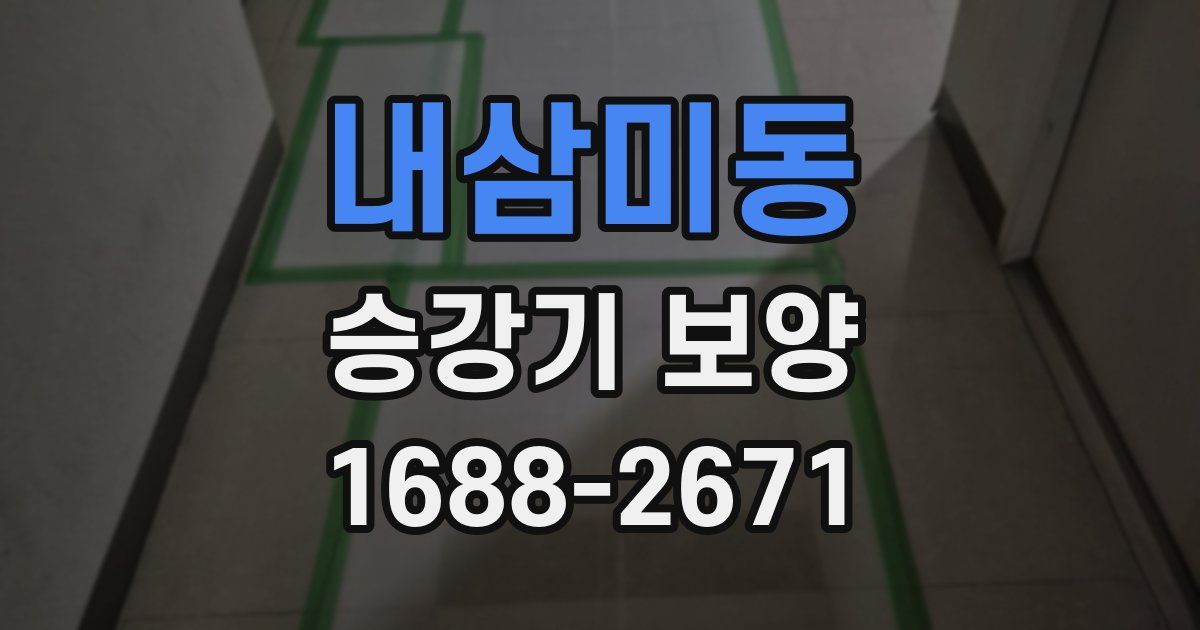 내삼미동 승강기 보양