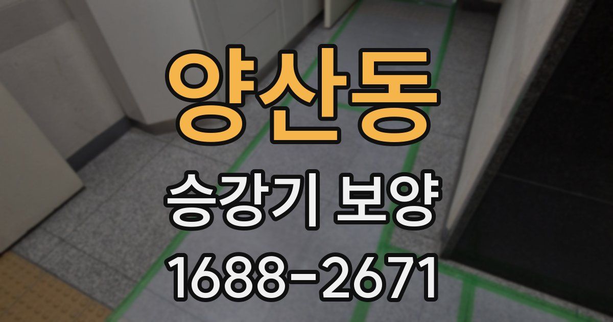 양산동 승강기 보양