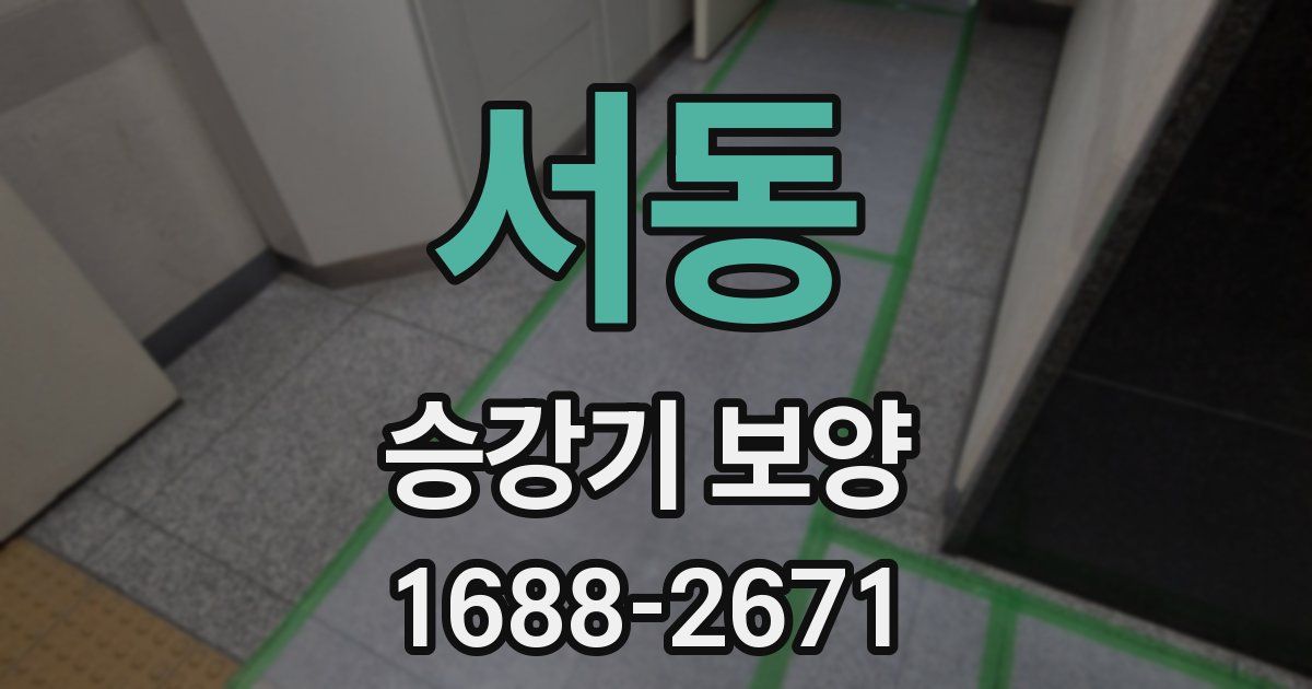 서동 승강기 보양