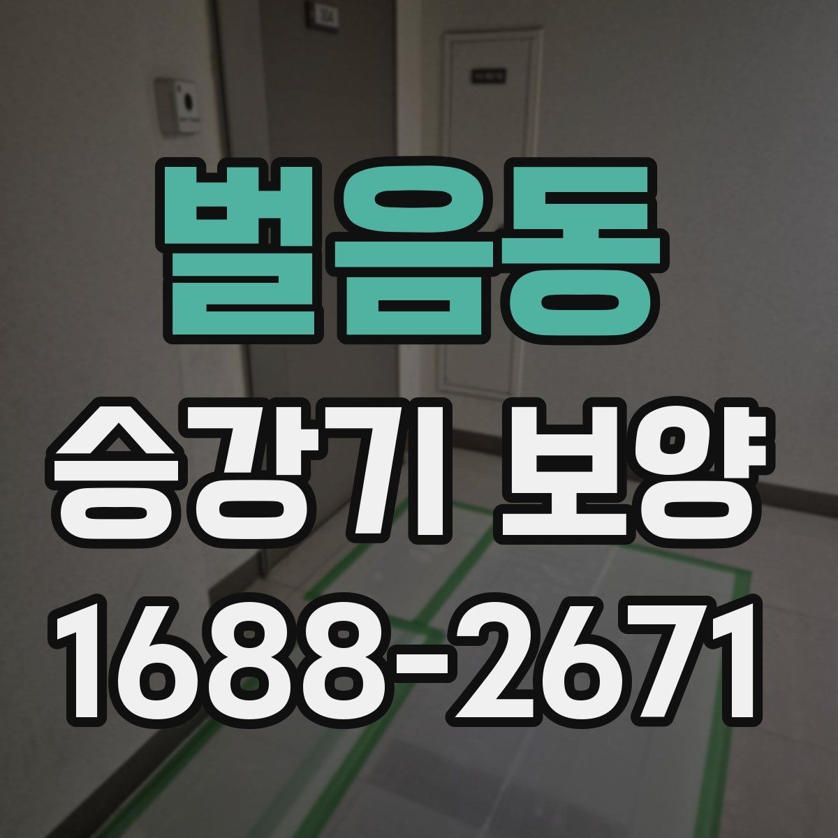 벌음동 승강기 보양 시공 중 관리자가 확인할 내용