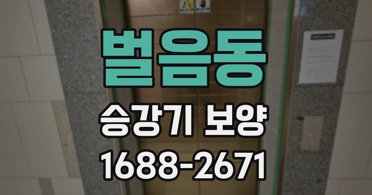 벌음동 승강기 보양