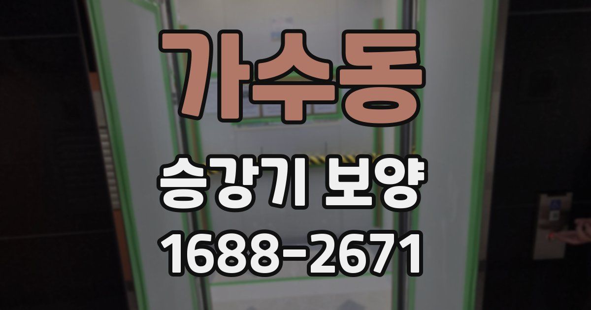 가수동 승강기 보양