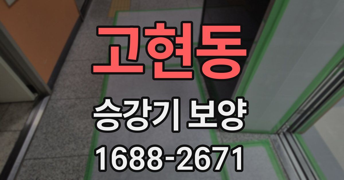 고현동 승강기 보양