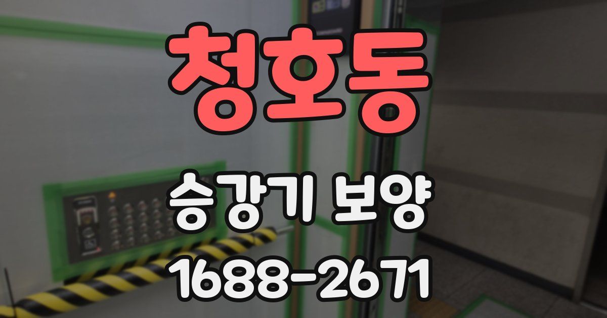 청호동 승강기 보양