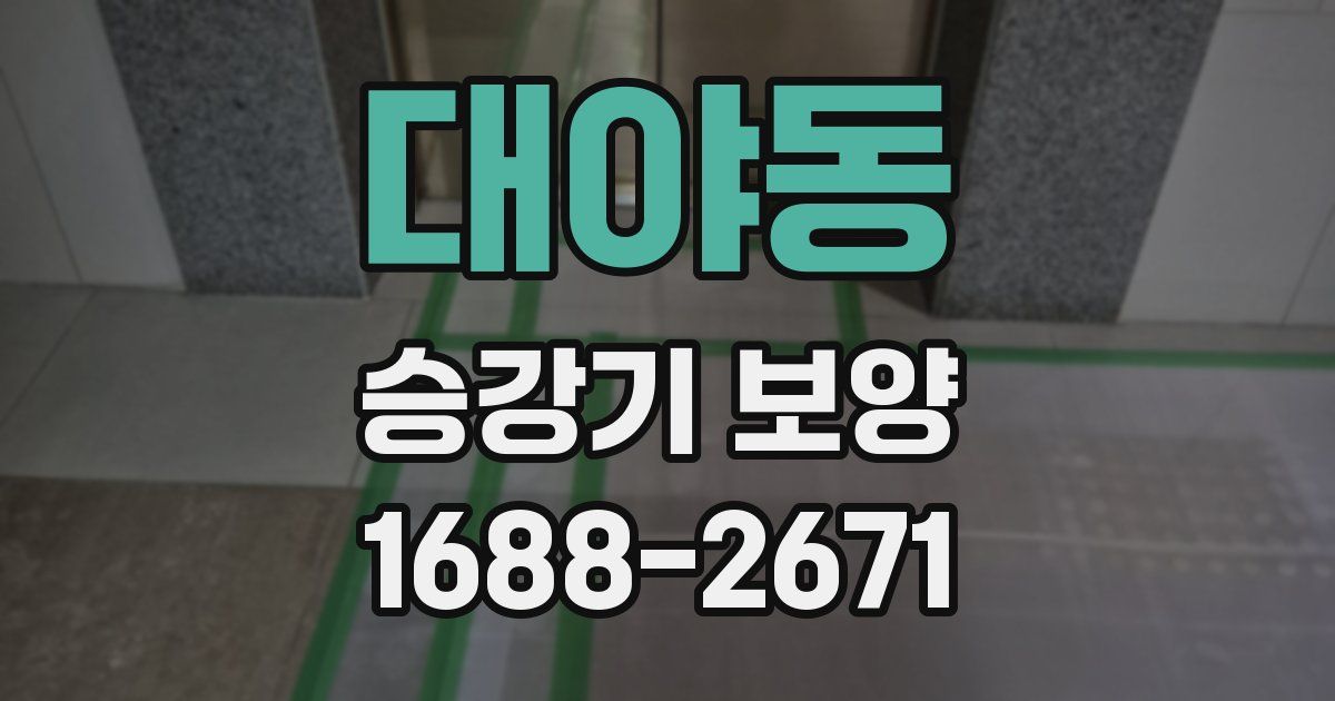 대야동 승강기 보양