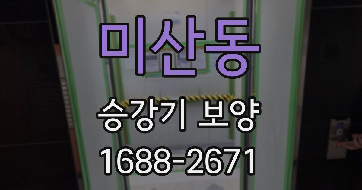 미산동 승강기 보양