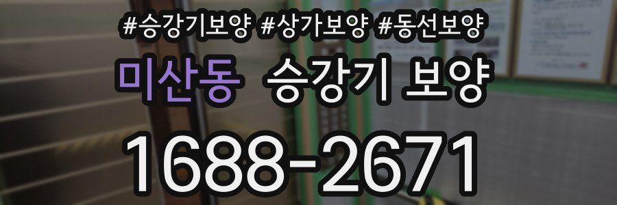 미산동 승강기 보양