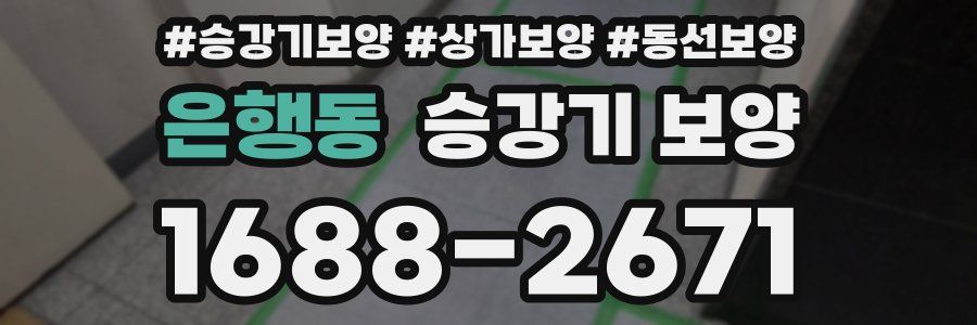 은행동 승강기 보양