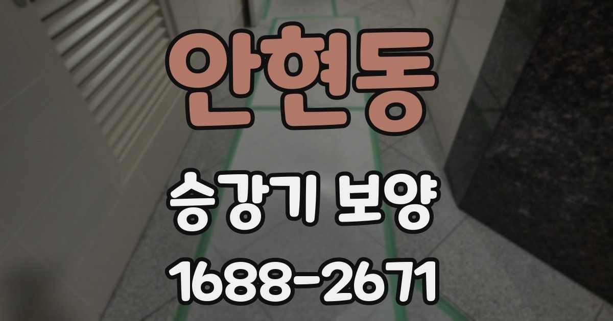 안현동 승강기 보양