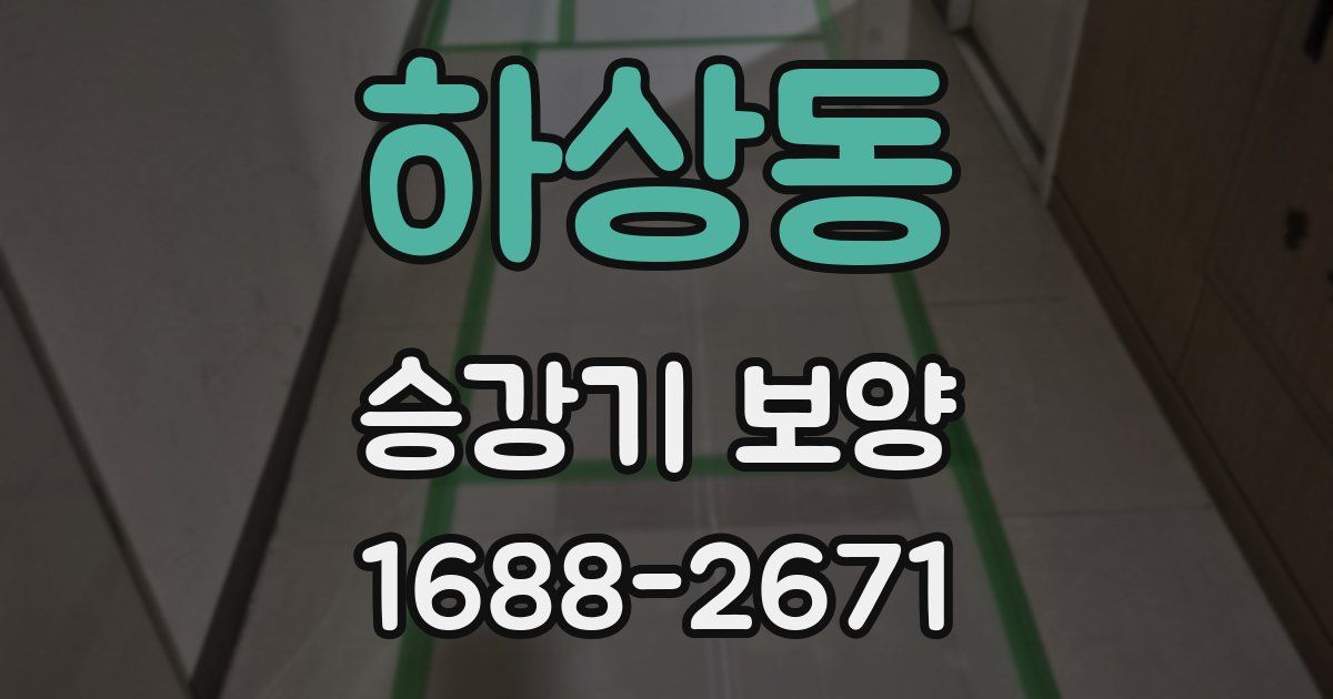 하상동 승강기 보양