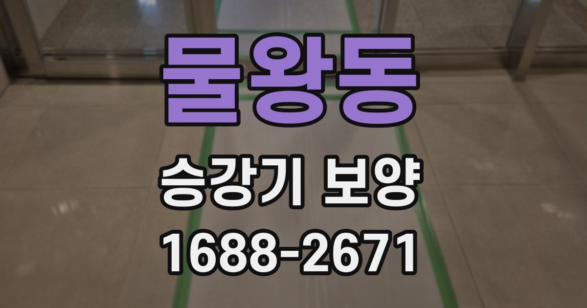 물왕동 승강기 보양