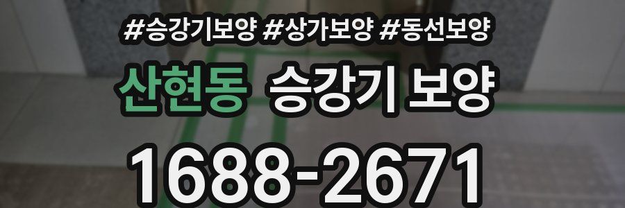 산현동 승강기 보양