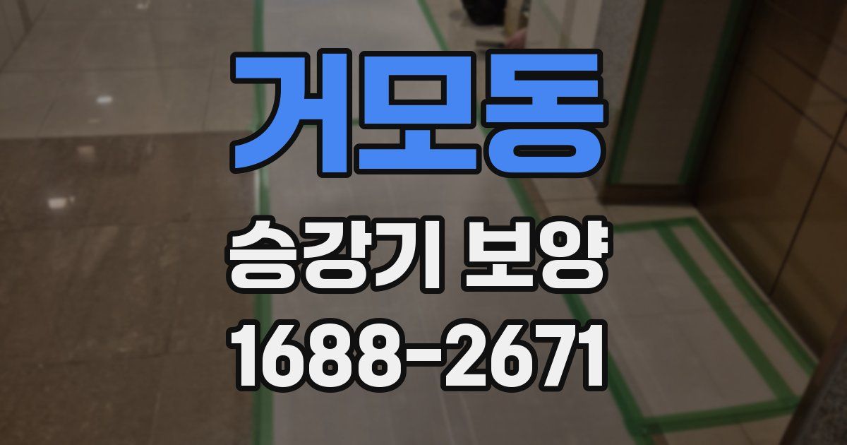 거모동 승강기 보양