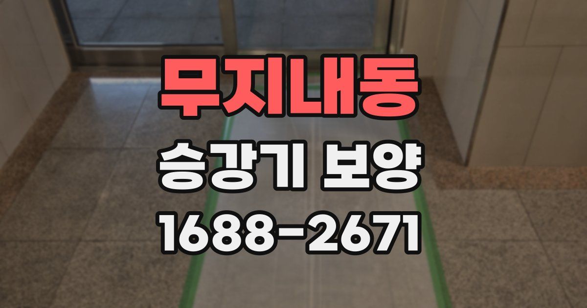 무지내동 승강기 보양