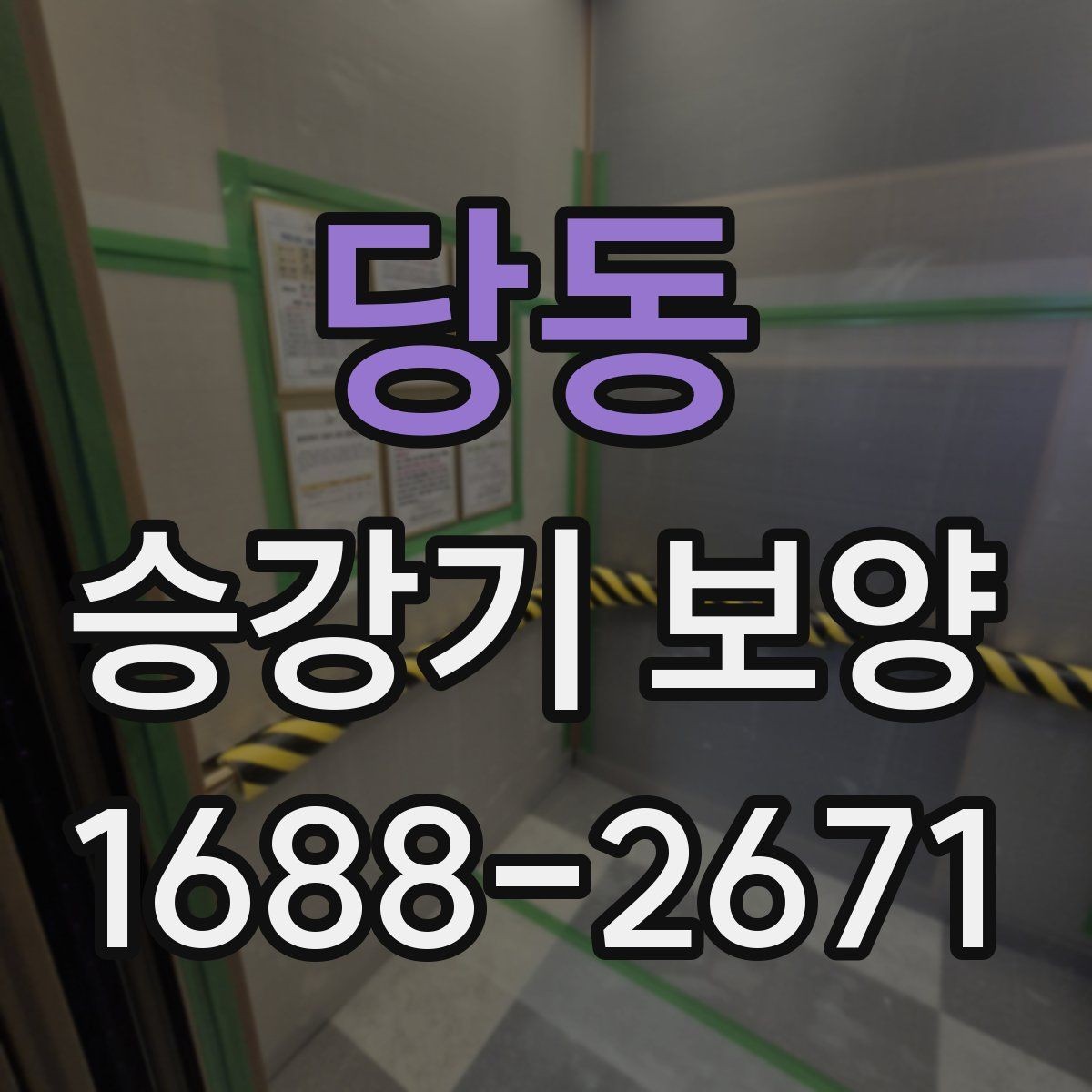 당동 승강기 보양 범위는 어디까지 잡아야 할까
