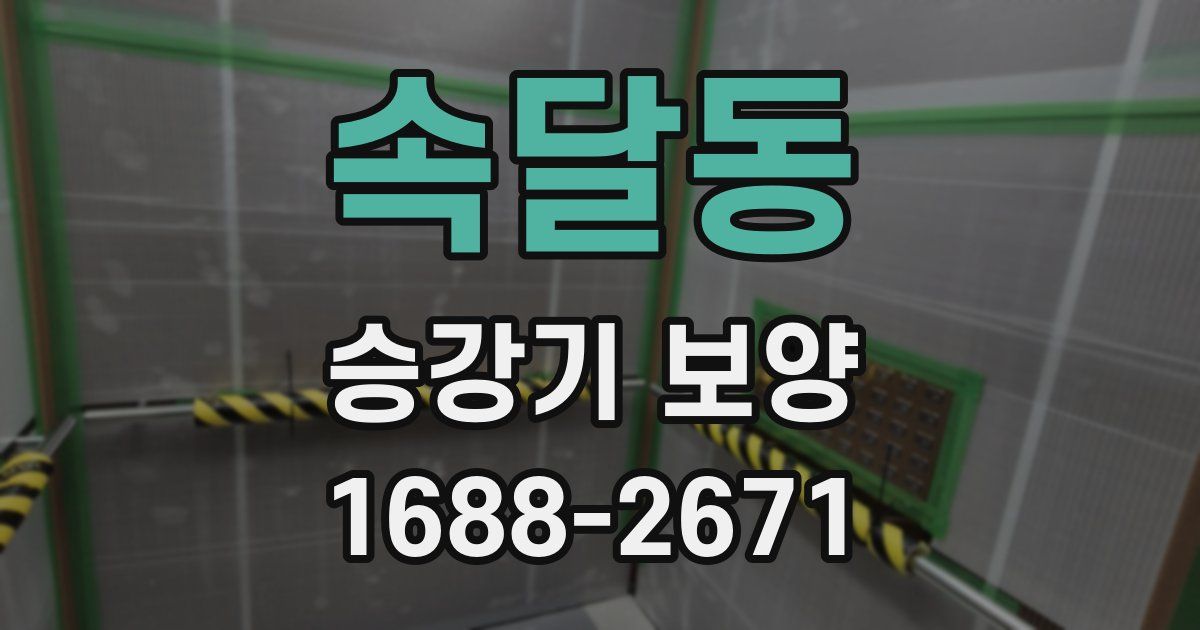 속달동 승강기 보양