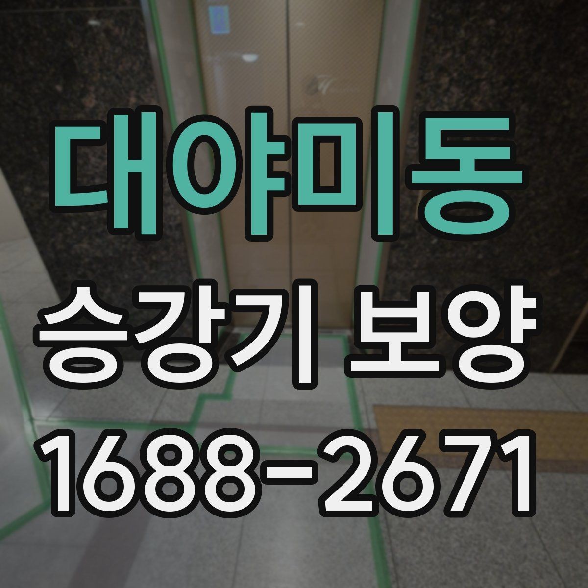 대야미동 승강기 보양 시공 범위를 나누는 기준