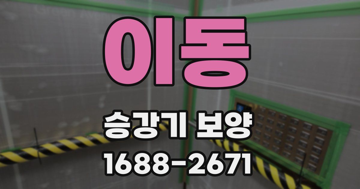 이동 승강기 보양