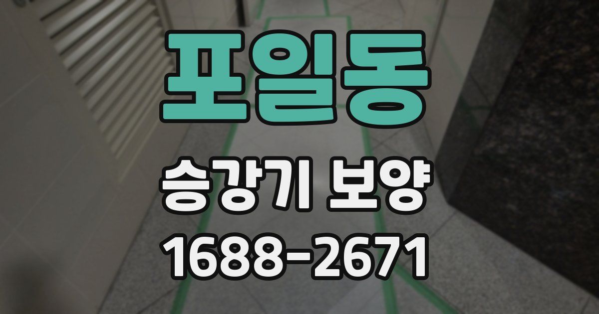 포일동 승강기 보양