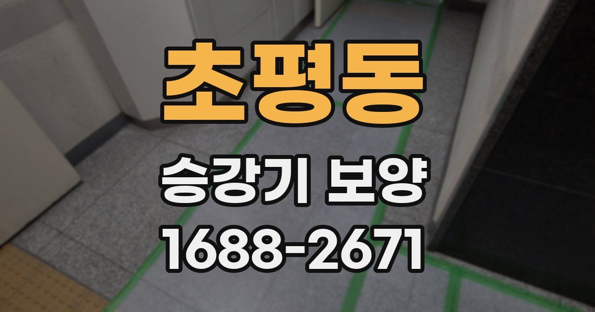 초평동 승강기 보양
