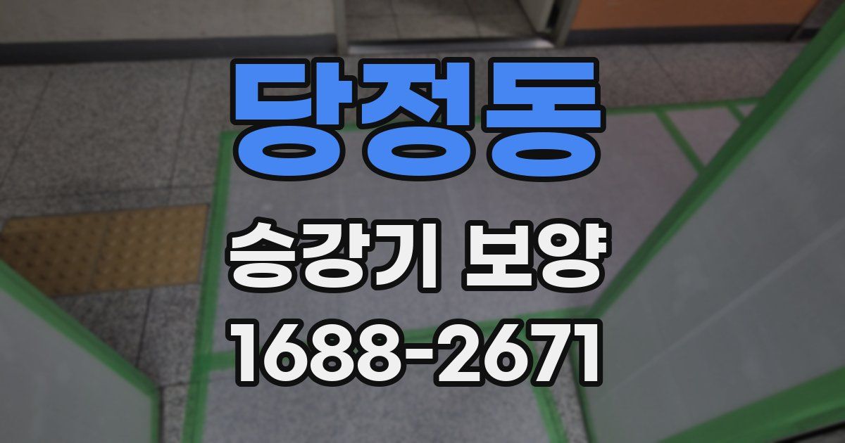 당정동 승강기 보양