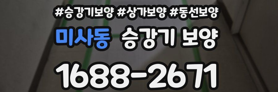 미사동 승강기 보양