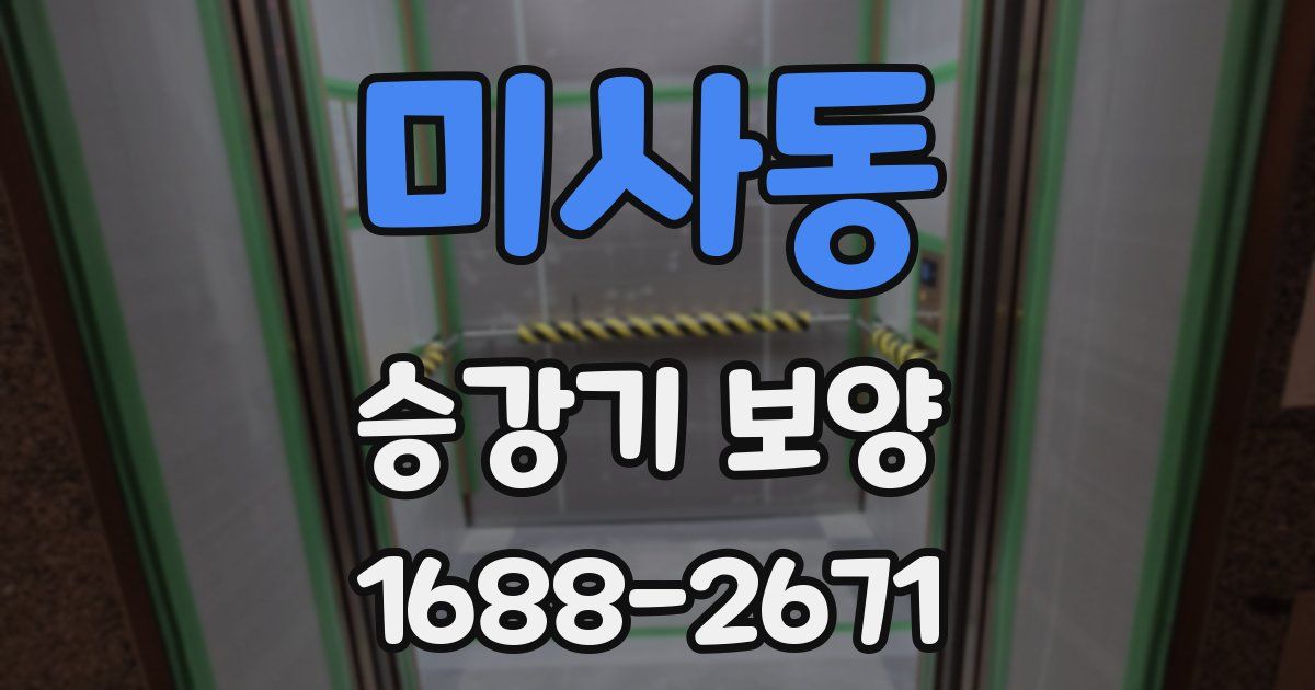 미사동 승강기 보양