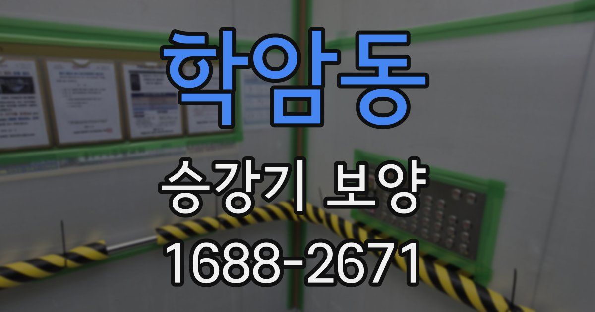 학암동 승강기 보양