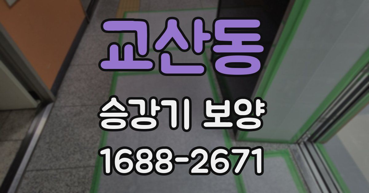 교산동 승강기 보양