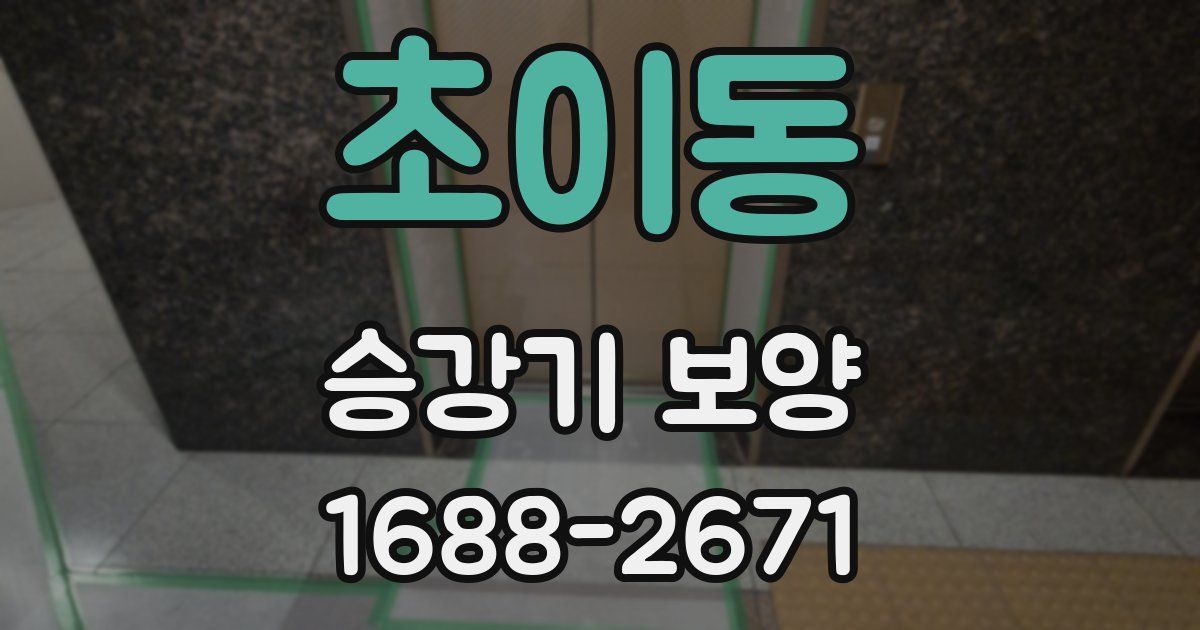 초이동 승강기 보양