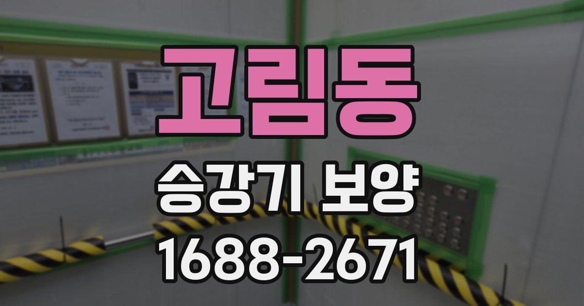 고림동 승강기 보양