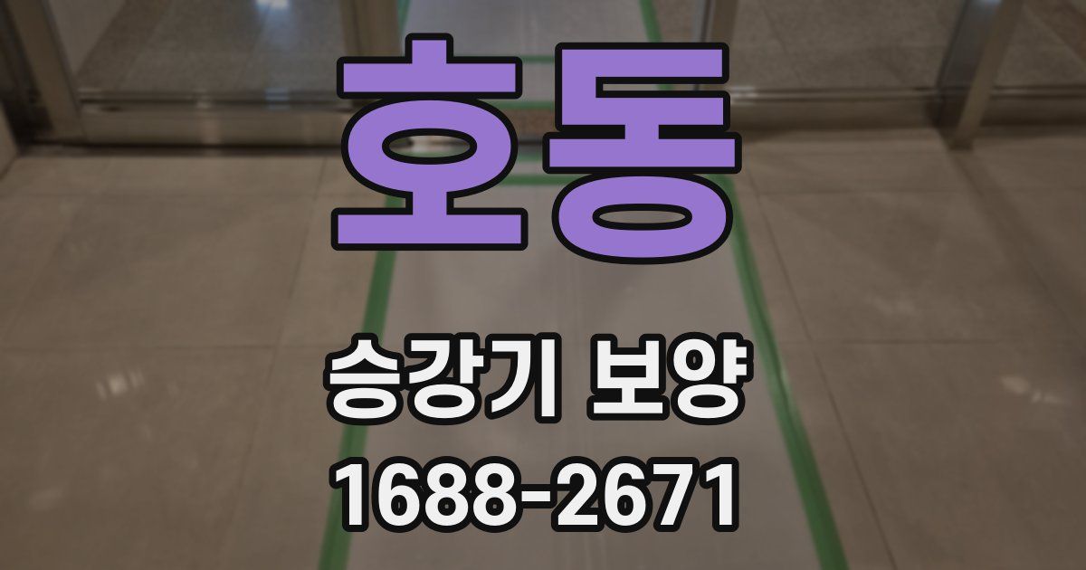 호동 승강기 보양