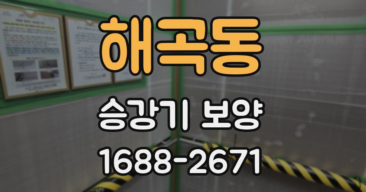 해곡동 승강기 보양