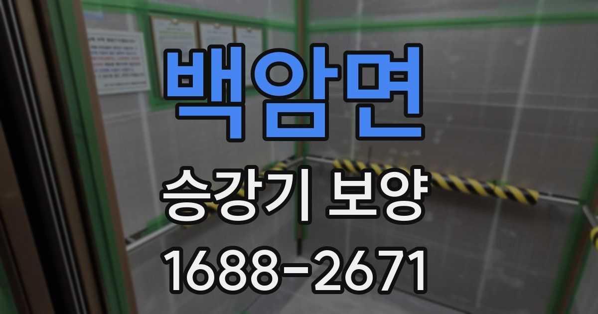 백암면 승강기 보양