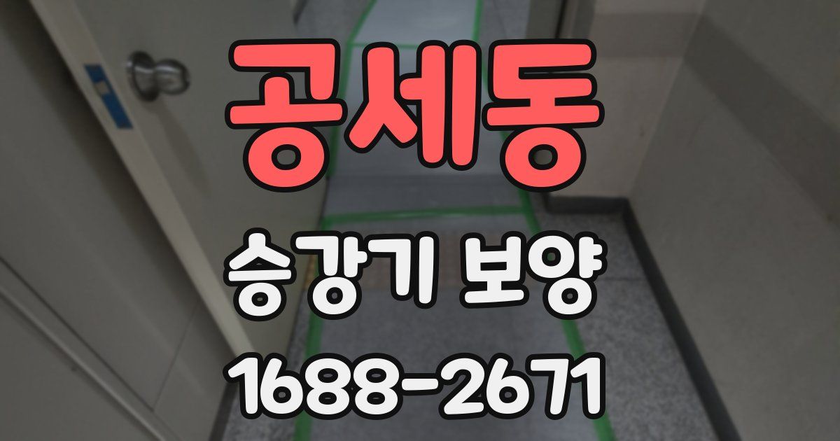 공세동 승강기 보양