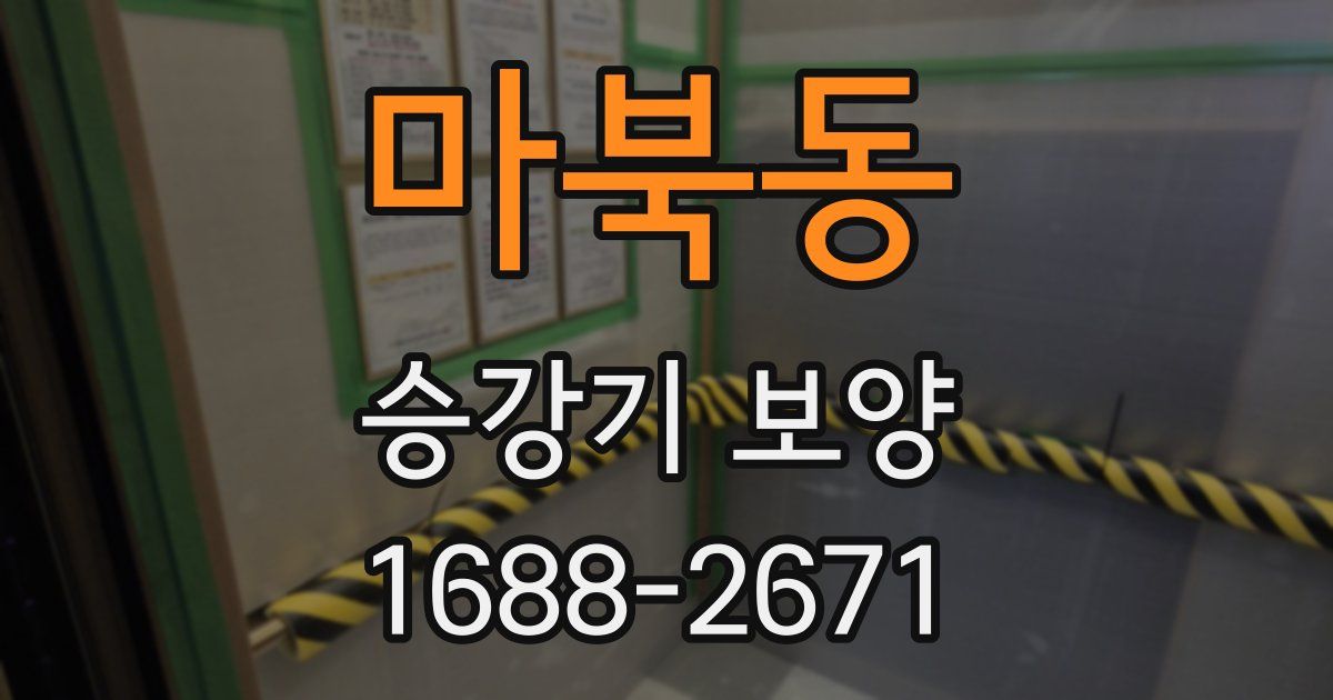 마북동 승강기 보양